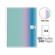 8422593040829-Notebook Aurora, A4, quadrillage 5x5 mm, 120 feuilles de 4 couleurs, Miquelrius, Santorini.--1