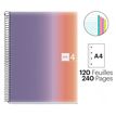 8422593040836-Notebook Aurora, A4, quadrillage 5x5 mm, 120 feuilles de 4 couleurs, Miquelrius, Provence.--1
