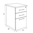 3253310197404-Caisson HT bureau - steely/stelly manager - Profondeur 60 cm - blanc perle - top vert-P_405185150_2-1