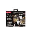 Coffret de Noël CHALK MARKERS – Thème scandinave - 4 marqueurs craie pointe medium avec 2 illustrations à reproduire offertes – couleurs scandinaves - blanc, or, argent, noir