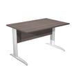 0404052255171-Bureau droit Trend - L120 - Pieds métals - plateau imitation frêne toscan - pied blanc-P_405225517_1-0