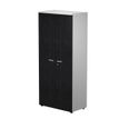 0404052257748-Bibliothèque haute Trend - L80xP44xH180 cm - 2 portes en mélaminé avec serrure - imitat-P_405225774_1-0