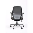 3701338802195-Fauteuil de bureau TIME - accoudoirs fixes pied acier - assises gris foncé-P_405235735_3-2