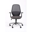 3701338802195-Fauteuil de bureau TIME - accoudoirs fixes pied acier - assises gris foncé-P_405235735_4-3