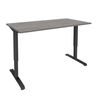 Bureau LEVEL - Bureau éléctrique - L120 - pied carbone - plateau imitation chêne gris