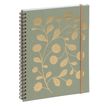 3660942088459-Agenda de bureau Végétal Horizons 20S Visuel spiralé - 1 semaine sur 2 pages - 15 x 21 cm - Vert/Or --0