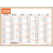 3664447209494-Oberthur Classique - Planificateur - fixation murale - 2015 - visualisation de 6 mois - 520 x 405 mm - --0