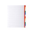 3130632025120-Exacompta - Pack de 20 intercalaires 12 positions numériques - A4 Maxi - couleurs assorties-Avant-1