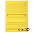 3130632501099-Exacompta Forever - 4 Paquets de 100 Chemises à fenêtre - 120 gr - jaune--0