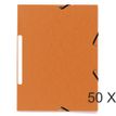 Exacompta - 50 Chemises recyclées à 3 rabats - A4 - orange