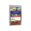 3660141133387-Présentoir mural Quick Fit pour documents 24 x 32 cm paysage - 4 compartiments - gris/trans-Angle droit-0