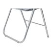 3760185028943-Chaise pliante JUNY - assise et dossier recouverts de PVC - Gris-Gros plan-4