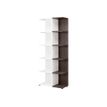 3483600647528-Bibliothèque XENON - L75 x H188 x P36 - Blanc/chêne royal (côtés de finition non compris-Angle droit-0