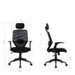 3397700053038-Fauteuil de bureau GALLEON - accoudoirs rabattables - appuie-tête réglable - noir-P_79150668_6-4