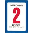 Oberthur Classique - Ephéméride bleu - 6,3 x 9,2 cm