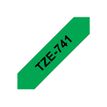 4977766691970-Brother TZe741 - Ruban d'étiquettes auto-adhésives - 1 rouleau (18 mm x 8 m) - fond vert -P_79360937_4-0