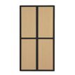 3660141930320-Armoire haute à rideaux EASY OFFICE - 110 x 204 x 41,5 cm - Corps et poignée noir - Ridea-P_79362585_1-0
