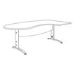 2012348121574-Bureau compact manager retour à droite IDRA - 200 cm - Pied blanc - Hêtre (Pieds de renfort obligato-P_79376879_6-4