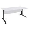 2012348122519-Bureau droit IDRA - L80 cm - Pieds anthracite - plateau Blanc perle-P_79376973_1-0