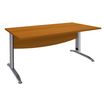 2012348122533-Bureau droit IDRA - L80 cm - Pieds alu - plateau imitation Merisier-P_79376975_1-0