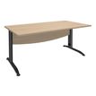2012348123189-Bureau droit IDRA - L120 cm - Pieds anthracite - plateau imitation Chêne clair-P_79377040_1-0