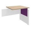Retour direct pour Bureau INEO JET UP Bureau Vallée - Réglable en hauteur - L80 x H74/78/82 x P60 cm - Pieds Blanc/violine - plateau imitation chêne clair