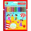 STABILO Trio thick - 18 crayons de couleur + 1 taille crayon