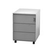 Caisson mobile - 3 tiroirs - aluminium - 56,7 x 54,1 x 41,8 cm