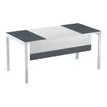 Voile de fond pour bureau EASYDESK L160cm - Blanc/anthracite