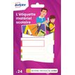 5014702028939-Avery - 24 Étiquettes plastifiées multi-usages blanches avec bordure fluo verte, bleue, jaune et rouge -P_79422607_1-0
