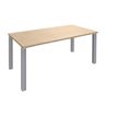 3253310148581-Bureau droit EXPRIM - L160 cm - Plateau imitation Chêne clair - Pieds alu-P_79432227_1-0