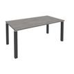 Bureau droit EXPRIM - L140 cm - Plateau imitation Chêne gris - Pieds carbone