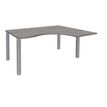 3253310164451-Bureau compact EXPRIM - L180 cm - Retour droite - Plateau imitation Chêne gris - Pieds alu (Pieds de renfort obligato-P_79432326_1-0
