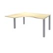 3253310164512-Bureau compact EXPRIM - L180 cm - Retour gauche - Plateau imitation Erable - Pieds alu (Pieds de renfort obligato-P_79432332_1-0