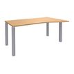 3253310164635-Bureau Vague EXPRIM - L140 cm - Retour droite - Plateau imitation Hêtre - Pieds alu-P_79432344_1-0