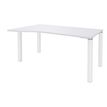 3253310164833-Bureau Vague EXPRIM - L140 cm - Retour gauche - Plateau Blanc perle - Pieds blanc-P_79432364_1-0