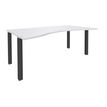 3253310165304-Bureau vague symétrique EXPRIM - L180 cm - Plateau Blanc perle - Pieds carbone-P_79432411_1-0
