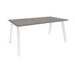 3253310157842-Bureau simple STEELY - L180 cm - Pieds blanc - plateau imitation Chêne gris-P_79432455_1-0