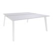 Bureau double STEELY - L160 cm - Double face Depart - Pieds blanc - plateau Blanc Perle