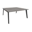 Bureau double STEELY - L160 cm - Double face Depart - Pieds carbone - plateau imitation Chêne gris