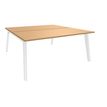 3253310162839-Bureau double STEELY - L180 cm - Double face Depart - Pieds blanc - plateau imitation Hêtr-P_79432564_1-0