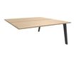 3253310163287-Bureau double STEELY - L180 cm - Double face Suivant - Pieds carbone - plateau imitation Ch-P_79432609_1-0
