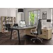 3253310163416-Bureau STEELY Manager - L180 x P100 x H72,5 cm - console retour à gauche (2 tiroirs) L200 x P60 x H72,5 cm - pieds blanc - -P_79432622_3-1