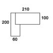 3253310163416-Bureau STEELY Manager - L180 x P100 x H72,5 cm - console retour à gauche (2 tiroirs) L200 x P60 x H72,5 cm - pieds blanc - -P_79432622_6-4