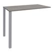 3253310158573-Table Lounge - L120xH105xP60 cm - 2 Pieds alu - plateau imitation chêne gris-P_79432745_1-0