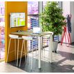 3253310166707-Table Lounge 2 Pieds - L120xH105xP80 cm - Pieds blanc - plateau imitation érable-P_79432864_2-1