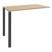 3253310166752-Table Lounge 2 Pieds - L120xH105xP80 cm - Pieds carbonne - plateau imitation chêne clair-P_79432869_1-0
