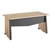 3483600874313-Bureau MAMBO - 160 cm - Pieds panneaux - Chêne Sonoma/noir-P_79433381_1-0