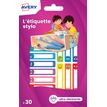Avery - 30 Étiquettes adhésives pour stylos - 50 x 10 mm - Smiley
