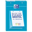 Oxford - Pack de 30 Fiches Bristol - A5 - petits carreaux - perforées - bleu